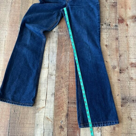 Ralph Lauren Womens Hipster Flare Jeans Size 5/6x32 Cotton/Polyester Dark Blue - Picture 4 of 7